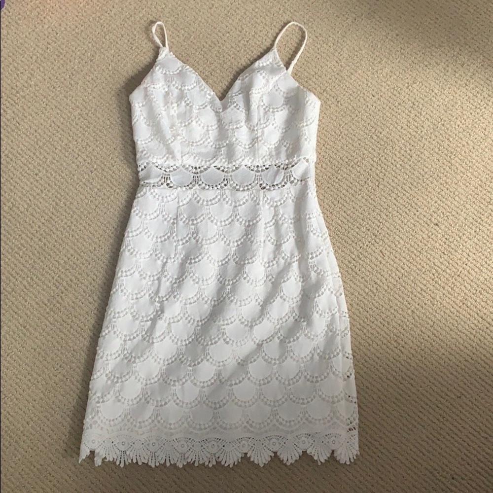 Very cute aqua white dress